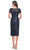 La Femme 30043SC - Bateau Knee-Length Cocktail Dress Cocktail Dresses 14 / Navy