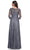 La Femme 30060SC - Sheer Quarter Sleeve Evening Dress Evening Dresses 16 / Slate