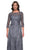 La Femme 30060SC - Sheer Quarter Sleeve Evening Dress Evening Dresses 16 / Slate