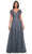 La Femme 30228 - V-Neck Floral Formal Dress Evening Dresses