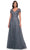 La Femme 30228 - V-Neck Floral Formal Dress Evening Dresses