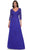 La Femme 30398 - Lace Ornate A-Line Evening Dress Mother of the Bride Dresses 4 / Royal Blue