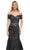 La Femme 30404SC -OFf-Shouder Embroidered Evening Dress Mother of the Bride Dresses 14 / Black