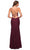 La Femme 30441SC - Floral Lace Asymmetric Prom Gown Prom Dresses 0 / Dark Berry