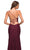 La Femme 30441SC - Floral Lace Asymmetric Prom Gown Prom Dresses 0 / Dark Berry