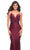 La Femme 30589SC - Sheer Back Beaded Prom Gown Prom Dresses 6 / Dark Berry