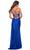 La Femme 30726SC - Strappy Back Ruched Prom Gown Prom Dresses 0 / Royal Blue