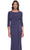 La Femme 30814SC - Jersey Quarter Sleeve Evening Dress Mother of the Bride Dresses 18 / Smoky Blue