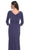 La Femme 30814SC - Jersey Quarter Sleeve Evening Dress Mother of the Bride Dresses 18 / Smoky Blue