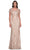 La Femme 30841SC - Short Sleeve Embellished Formal Dress Mother of the Bride Dresses 10 / Champagne