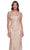 La Femme 30841SC - Short Sleeve Embellished Formal Dress Mother of the Bride Dresses 10 / Champagne