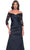 La Femme 30853SC - Quarter Sleeve Trumpet Formal Dress Mother of the Bride Dresses 18 / Champagne