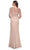 La Femme 31011SC - Beaded Illusion Quarter Sleeve Evening Gown Evening Dresses 20 / Champagne