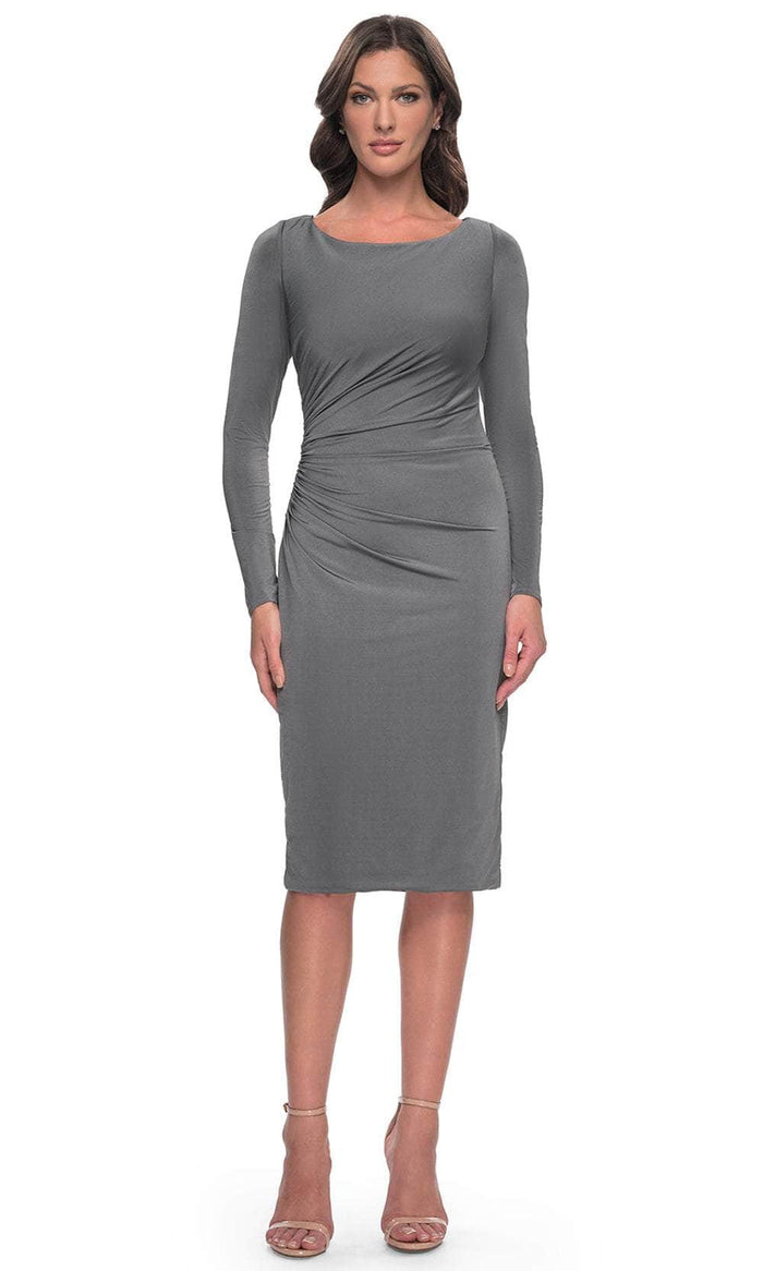 La Femme 31015 - Long Sleeve Ruched Dress Cocktail Dresses