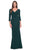 La Femme 31020 - Wrap Evening Dress with Chic Style Evening Dresses 10 / Navy