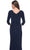 La Femme 31020 - Wrap Evening Dress with Chic Style Evening Dresses 10 / Navy