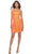 La Femme 31077 - Straight Neckline A-Line Cocktail Dress Cocktail Dresses 00 / Orange