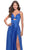 La Femme 31193SC - Knotted V-Neck Cutout Prom Gown Prom Dresses 6 / Royal Blue