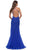 La Femme 31256SC - Crisscross Back Beaded Evening Dress Pageant Dresses 4 / Dark Emerald