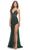 La Femme 31256SC - Crisscross Back Beaded Evening Dress Pageant Dresses 4 / Dark Emerald