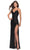 La Femme 31326SC - Long Prom Dress with Fringed Slit Prom Dresses