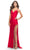 La Femme 31326SC - Long Prom Dress with Fringed Slit Prom Dresses