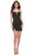 La Femme 31758 - Fitted V-Neck Cocktail Dress Cocktail Dresses 00 / Black