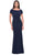 La Femme 31773 - Bateau Rhinestone Formal Dress Evening Dresses 4 / Navy