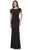 La Femme 31773SC - Short Sleeve Draped Evening Dress Evening Dresses 20 / Navy