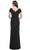 La Femme 31773SC - Short Sleeve Draped Evening Dress Evening Dresses 20 / Navy