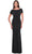 La Femme 31773SC - Short Sleeve Draped Evening Dress Evening Dresses 20 / Navy