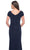 La Femme 31773SC - Short Sleeve Draped Evening Dress Evening Dresses 20 / Navy