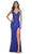 La Femme 31933 - Print Sequin Prom Dress Evening Dresses 00 / Royal Blue