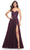 La Femme 31954 - Appliqued Strapless A-Line Prom Dress Prom Dresses 00 / Dark Berry