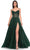 La Femme 31970SC - Illusion Midriff V-Neck Prom Dress Prom Dresses 6 / Black