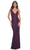 La Femme 31973 - Sequin Detailed Prom Dress Evening Dresses 00 / Dark Berry