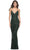La Femme 31973 - Sequin Detailed Prom Dress Evening Dresses 00 / Dark Emerald