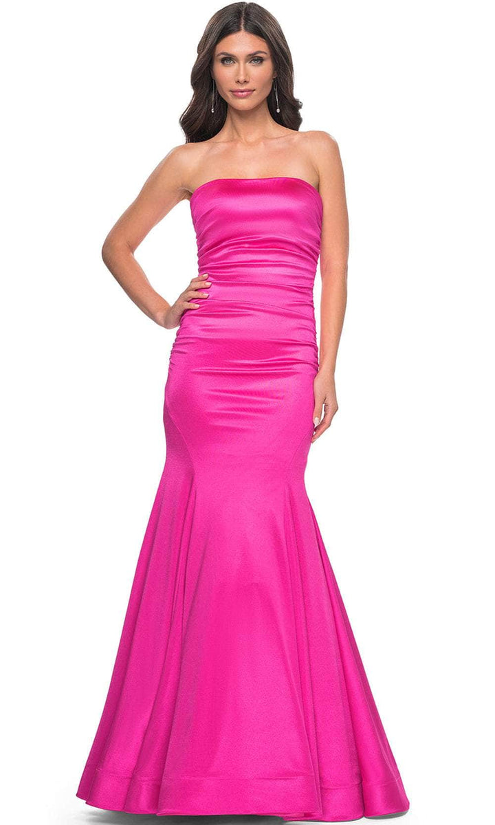 La Femme 31980 - Strapless Satin Prom Dress – Couture Candy