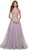 La Femme 31995 - Plunging V-Neck Sequin Tulle Prom Gown Evening Dresses