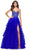 La Femme 32002 - Sweetheart Beaded Top Prom Gown Evening Dresses 00 / Royal Blue