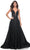 La Femme 32022 - Plunging Neckline Embroidered Prom Dress Prom Dresses