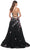 La Femme 32051 - Floral Sequin V-Neck Prom Gown Prom Dresses