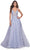 La Femme 32062 - Lace Appliqued Plunging Prom Dress Prom Dresses