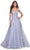 La Femme 32062 - Lace Appliqued Plunging Prom Dress Prom Dresses