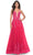 La Femme 32062 - Lace Appliqued Plunging Prom Dress Prom Dresses