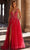 La Femme 32062 - Lace Appliqued Plunging Prom Dress Prom Dresses