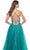 La Femme 32062 - Lace Appliqued Plunging Prom Dress Prom Dresses