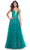 La Femme 32062 - Lace Appliqued Plunging Prom Dress Prom Dresses