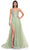 La Femme 32090 - V-Neck Beaded Foliage Prom Gown Prom Dresses 00 / Sage