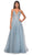 La Femme 32147 - Lace Applique Prom Dress with Slit Evening Dresses